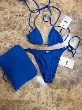triangl swimwear Royal Blue String Bikini with Pouch